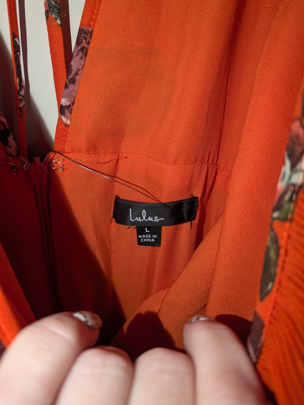 Lulu's Red Floral Ruffled Maxi Dress - Picture 4 of 4